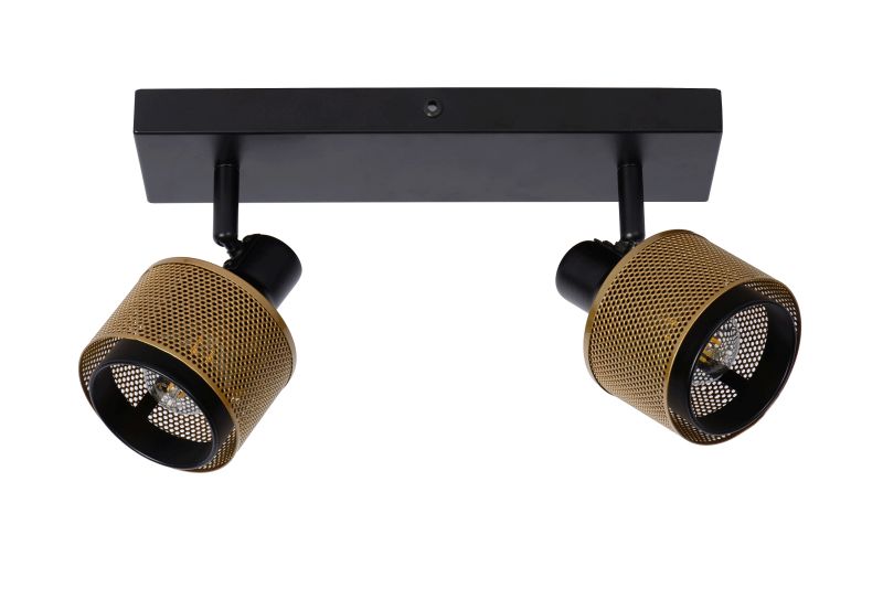 Lucide RAFA - Stropné bodové svietidlo - 2xE14 - Čierne